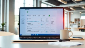 Enhance your business communication with WhatsApp Smart CRM interface in a modern office.