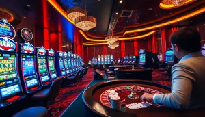 Experience thrilling casino action at https://rr88.navy/ with vibrant slot machines and engaging dealers.