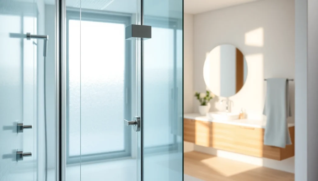 Enhancing elegance with sunney shower doors in a bright, modern bathroom.