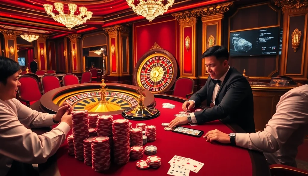 Experience the thrill of high-stakes poker at https:/nk88.us.com/ with vibrant chips and an elegant casino atmosphere.