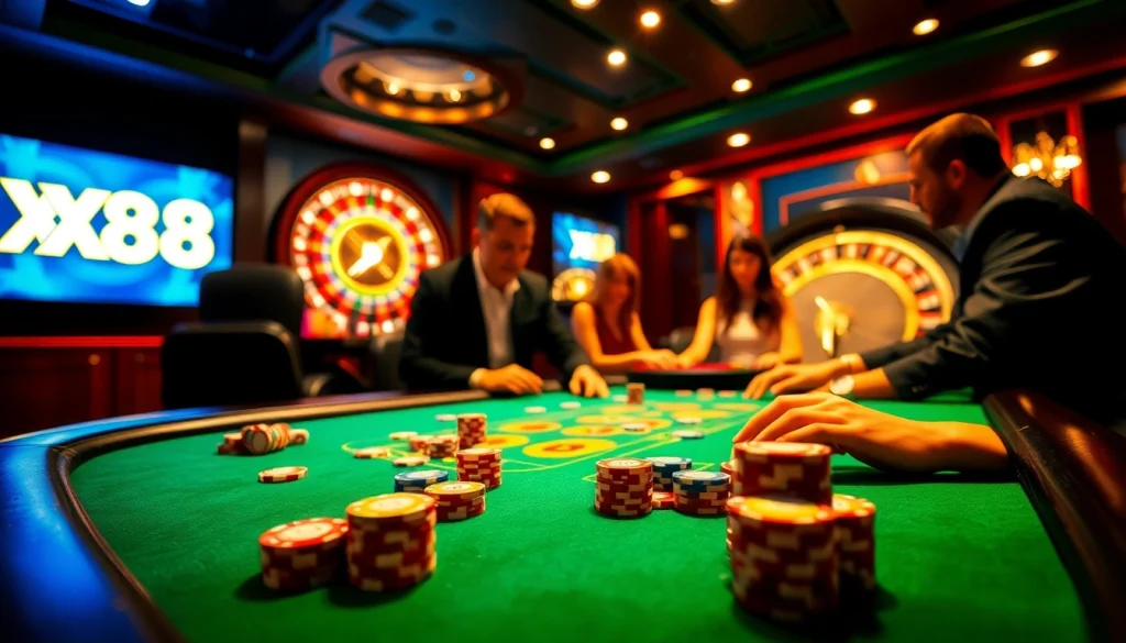 Experience the thrill of XX88 with vibrant casino action and engaging gameplay visuals.