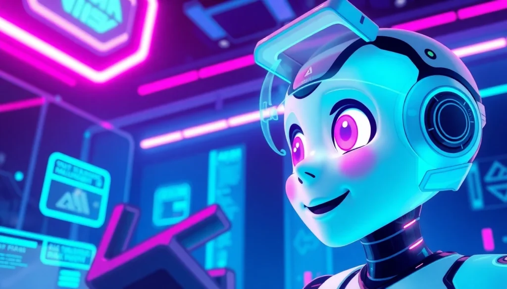 Engaging interaction with an NSFW character AI in a vibrant digital environment.