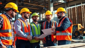 Training workers on construction safety programs with detailed focus on teamwork.