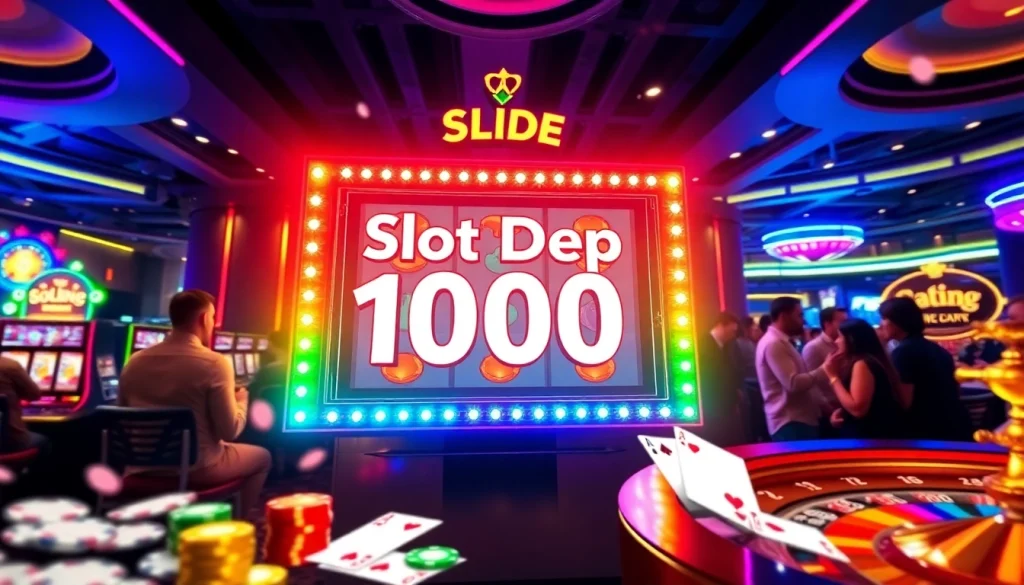 Rasakan sensasi Slot Depo 1000 dengan permainan yang mendebarkan dan atmosfer kasino yang meriah.
