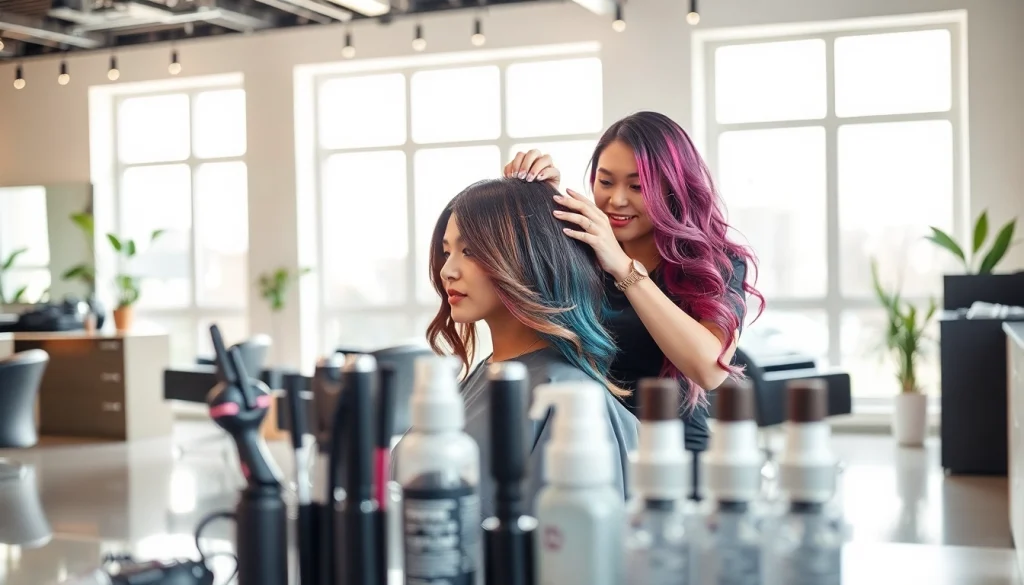 Frizerie profesională în Craiova, unde stilistul lucrează cu un client la salon coafura craiova.