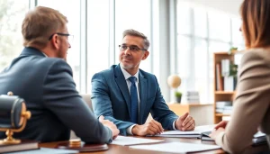 Consultation with a Jacksonville Immigration Lawyer in a professional office setting.