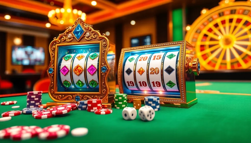 Naga169: Enjoy exhilarating gameplay at the situs judi slot online Naga169 with vibrant slot machines and casino elements.