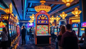 Experience the thrill of winning at slot scatter hitam games on an elegant casino floor.