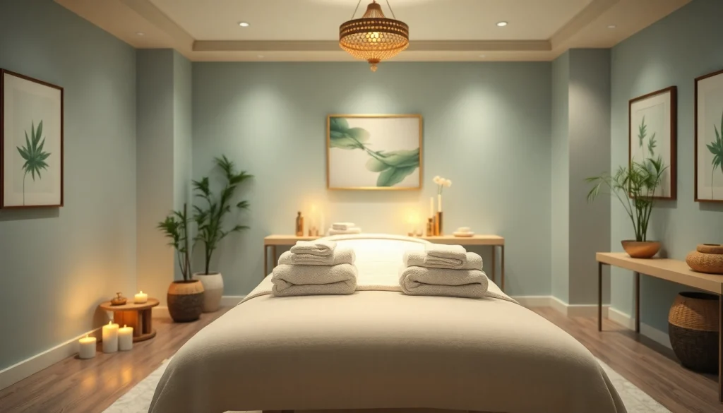 재충전을 위한 편안한 마사지 치료 환경