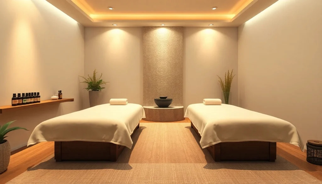 휴식과 회복을 위해 설계된 고급스러운 대구 마사지 치료실.