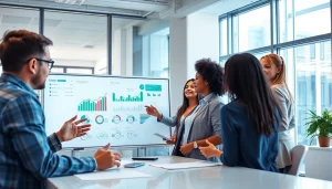 Engaged professionals collaborating on Strategy Capture Management in a bright, modern office environment.