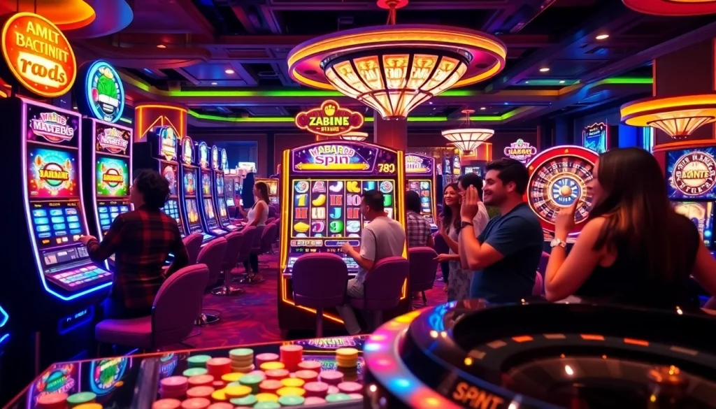 Mesin slot MABAR88 Spin yang menarik pemain dengan visual berwarna-warni dan atmosfer kemenangan.