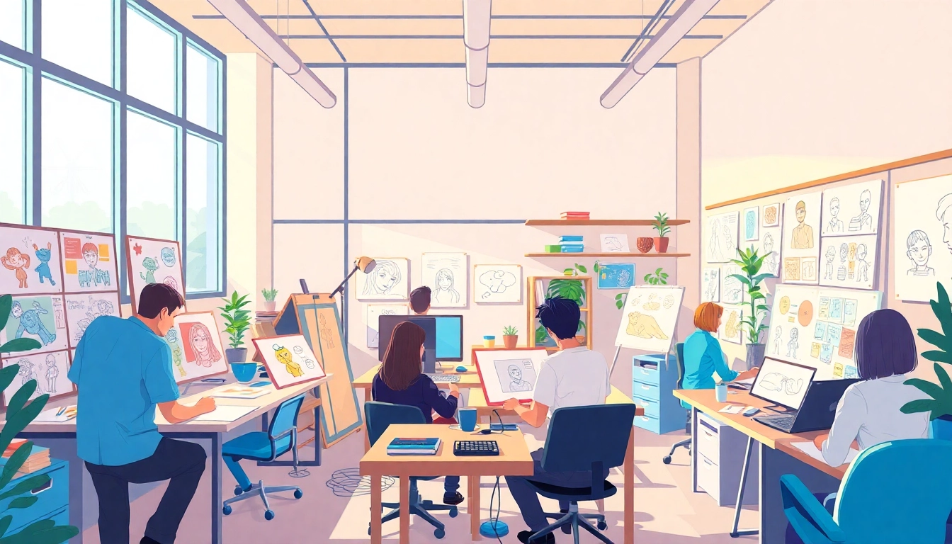 Animation Studio Berlin, lively workspace showcasing creativity and collaboration in animation production.