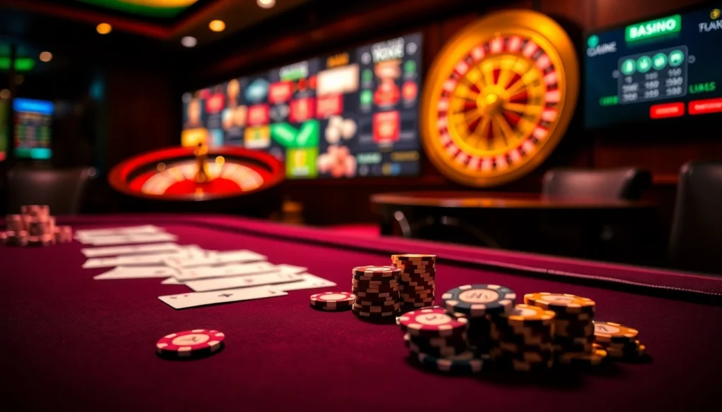 Vivez des moments palpitants dans un casino en ligne luxueux avec poker et roulette.